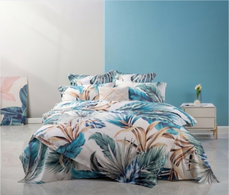 Ψηφιακή εκτύπωση βαμβακερού καλύμματος Twin XL Floral Cover Set