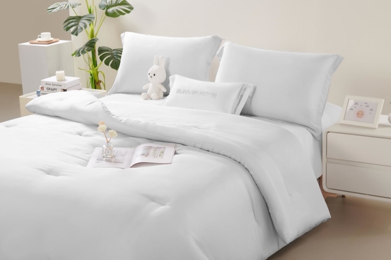 OEM Tencel Lyocell Comforter Set λευκό άνετο δίδυμο πανοπλία σετ