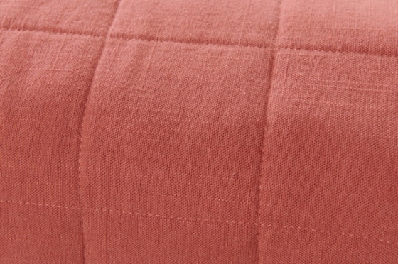 OEM Rayon Linen Quilt Set Σκληρό Αειφόρο Καμένο Πορτοκαλί Quilt Set