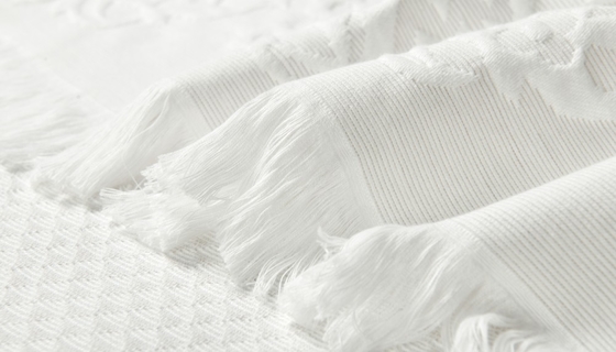 Ελαφρώς γκρι κουρτίνα ντους Jacquard 95% βαμβάκι 5% ανακυκλωμένο πολυεστέρα