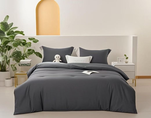 OEM Tencel Lyocell Comforter Set Σκοτεινό γκρι άνετο δίδυμο συγκρότημα