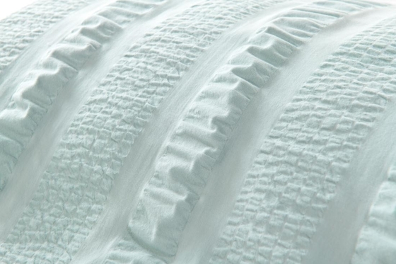 Λευκά περιβλήματα μαξιλαριών Seersucker Queen Size Διατηρήσιμα Ελαφρύ πράσινα περιβλήματα μαξιλαρίων